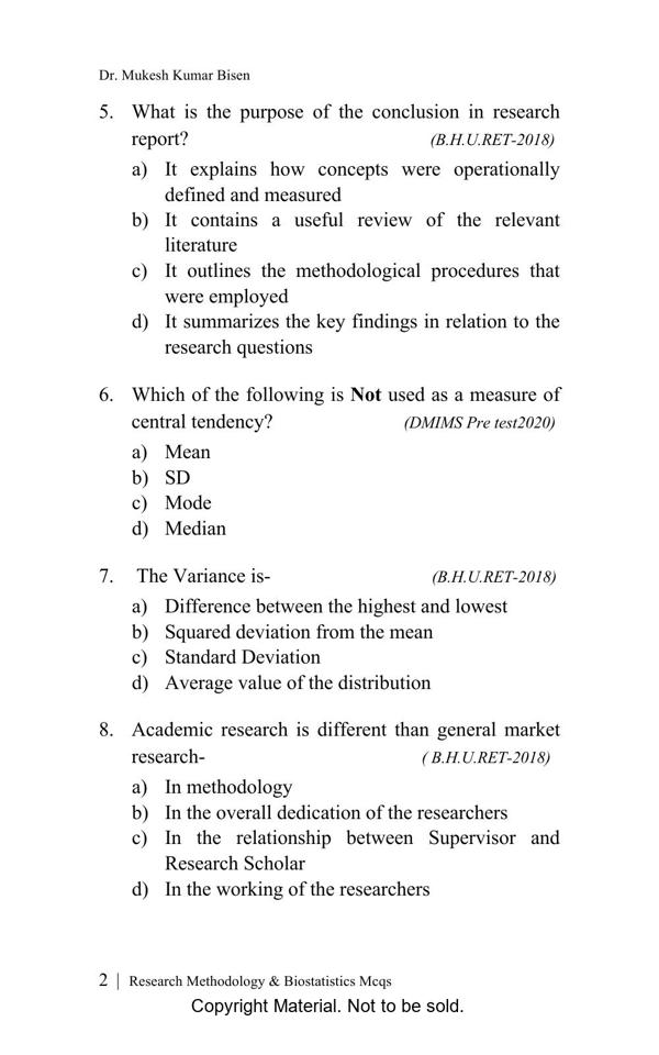 literature in the context of a research project is mcq