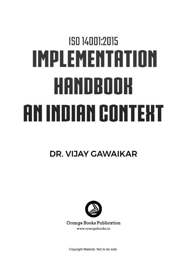 ISO 14001:2015 Implementation Handbook – An Indian Context | Wissen ...